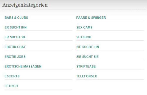 Erotik Kleinanzeigen